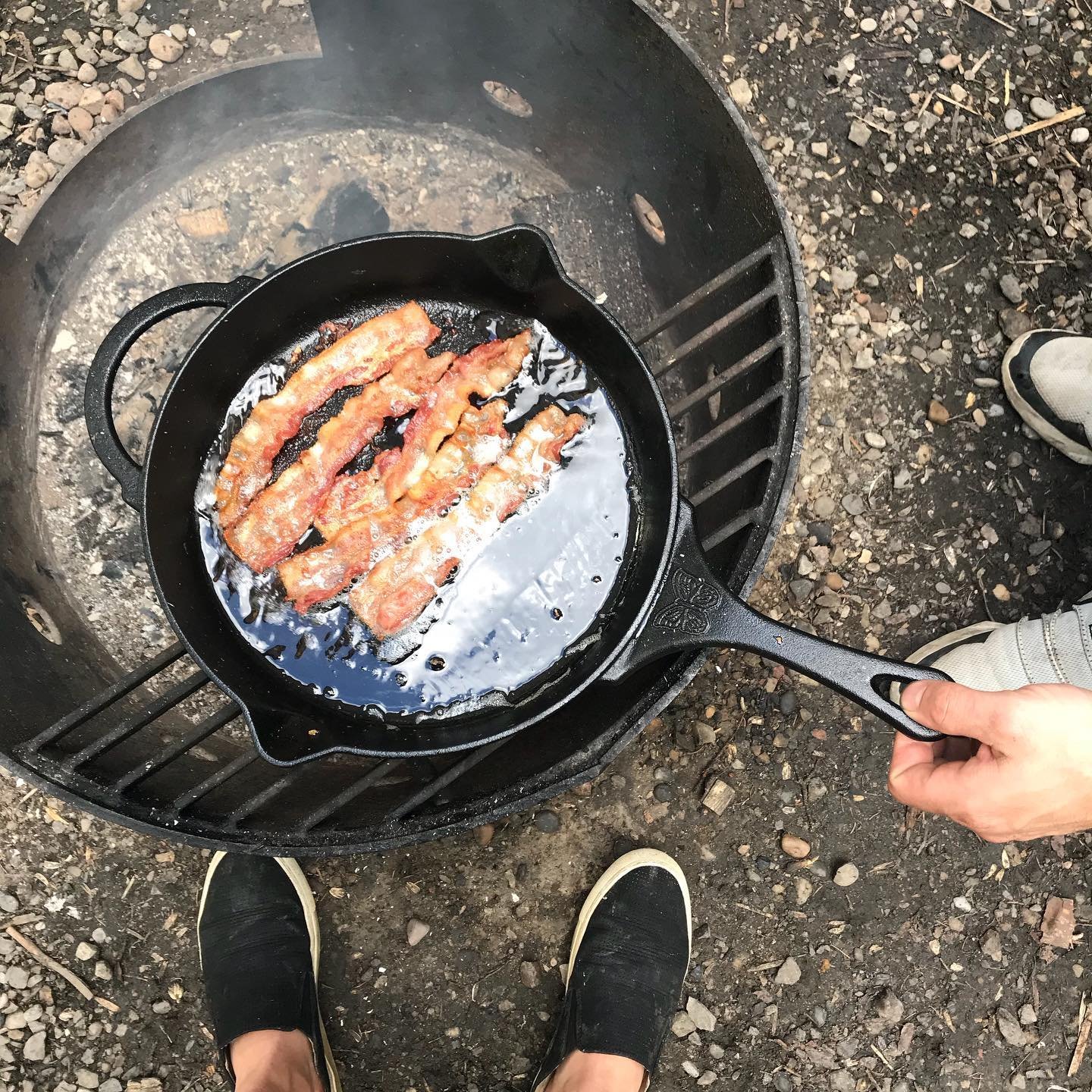 Sometimes my cast iron pan asks me to take it camping and cook me some bacon in…